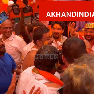 BJP President Nitin Nabin Plays ‘Kurta Faad’ Holi in Patna, Top Leaders Join Grand Celebration