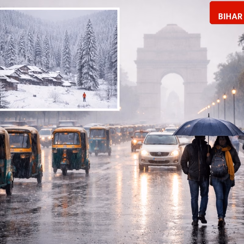 Delhi Weather Update: Unseasonal Rain and Snowfall in Mountains Bring Winter Back in March, IMD Issues Yellow Alert