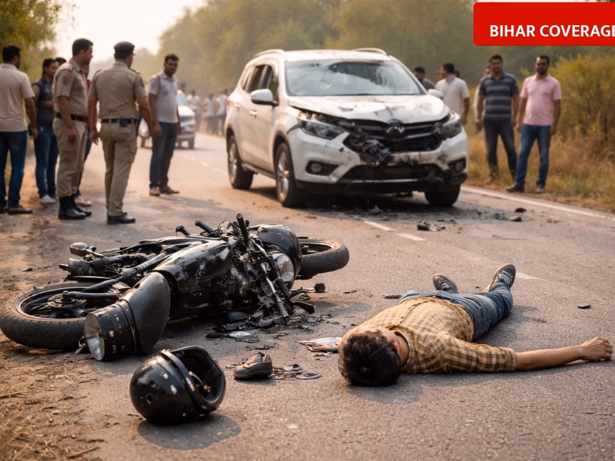 Jehanabad Road Accident: Speeding Vehicle Kills Bike Rider Munna Kumar on Kalpa-Kinari Road